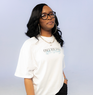 Permission Conference '24 White Tee (Teal & Black)